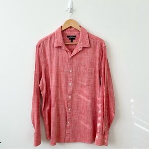 Marc Anthony Tops Womens XL Orange Button Down Long Sleeves Slim Fit Shirt